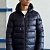 Мужской тёмно-синий пуховик Moncler Pavin