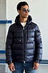 Мужской тёмно-синий пуховик Moncler Pavin