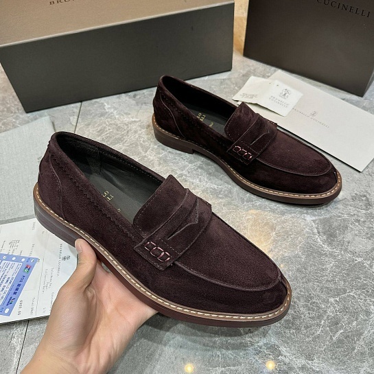 Мужские замшевые лоферы Brunello Cucinelli Premium