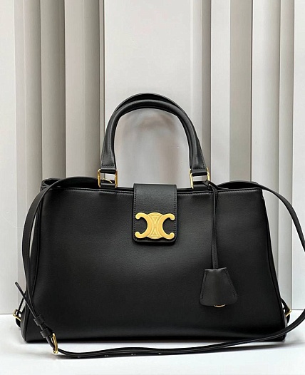 Женская сумка Celine Appoline Medium Premium 37.5x22x16 см - Black   