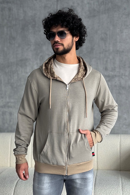 Двусторонняя кофта Gucci GG monogram - Beige