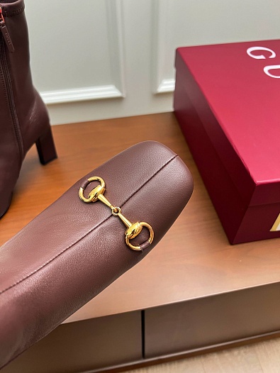 Женские кожаные сапоги Gucci Signora premium   