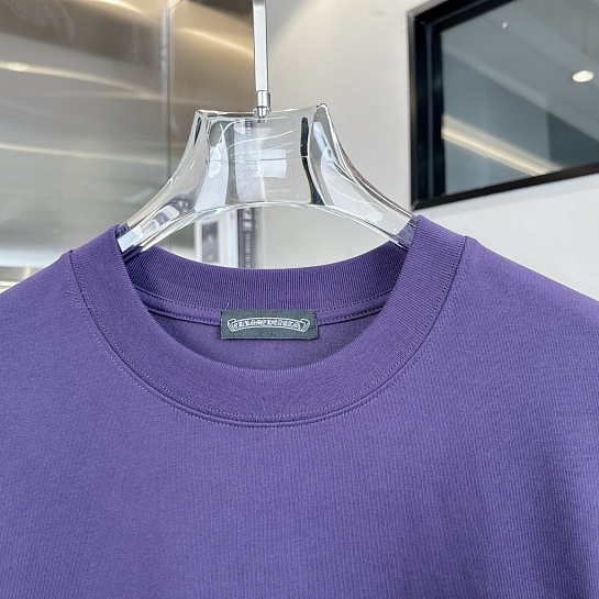 Фиолетовая оверсайз футболка Chrome Hearts Premium