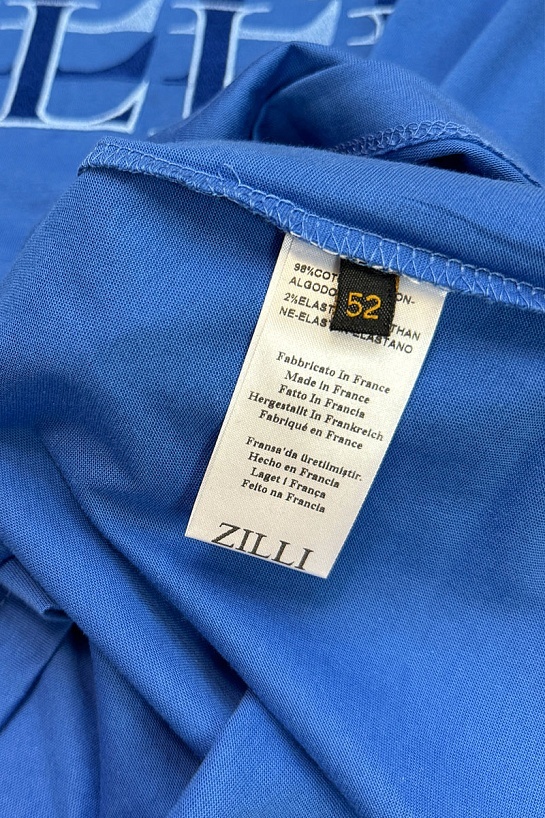 Мужская футболка Zilli синего цвета