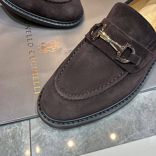 Замшевые лоферы Brunello Cucinelli Premium - Brown