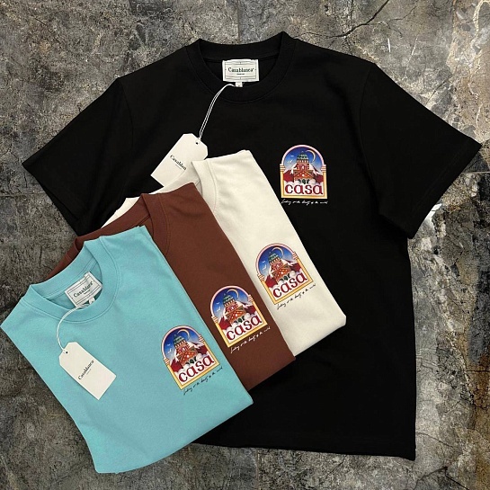 Мужская футболка Casablanca Vue De L'Arche - Mint Green