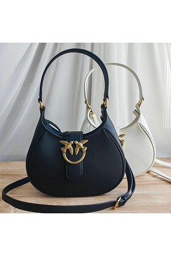 Кожаная сумка Mini Brioche Hobo 22x13.5 см - White   
