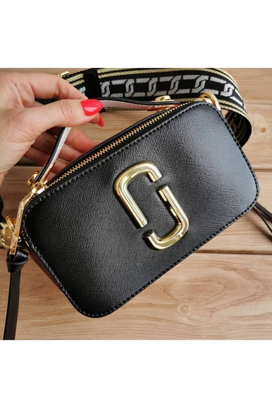 Кожаная сумка Marc Jacobs 25x16 см - Black