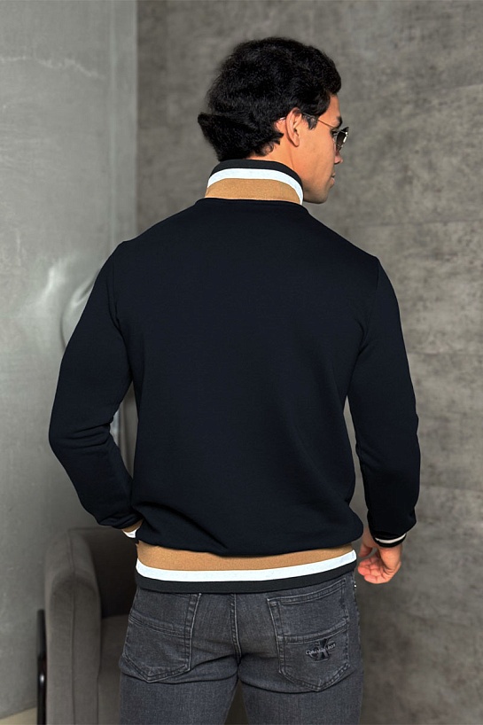 Мужской тёмно-синий джемпер Hugo Boss