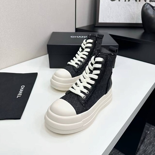 Женские кеды Chanel premium - Black   