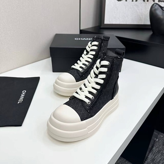 Женские кеды Chanel premium - Black