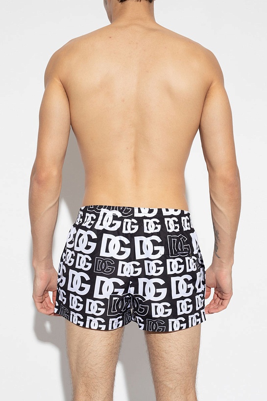 Мужские шорты Dolce & Gabbana monogram all-over - Black / White