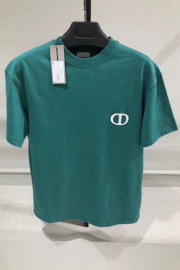 Мужская футболка Dior CD Icon - Green   