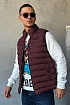 Мужской бордовый жилет Hugo Boss