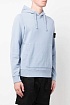 Худи голубого цвета Stone Island compass-patch