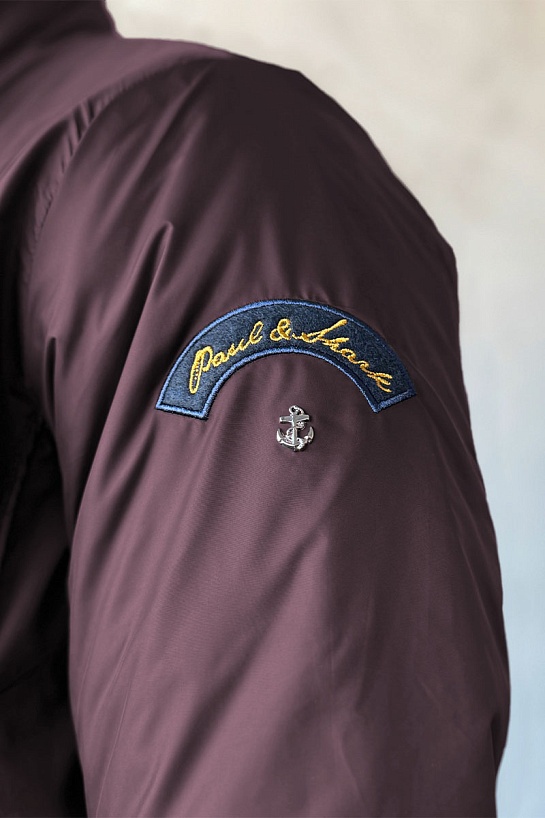 Мужская бордовая куртка Paul & Shark Anchor logo