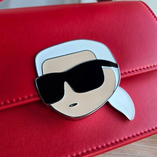 Женская сумка Karl Lagerfeld ikonik 22x15 см - Red