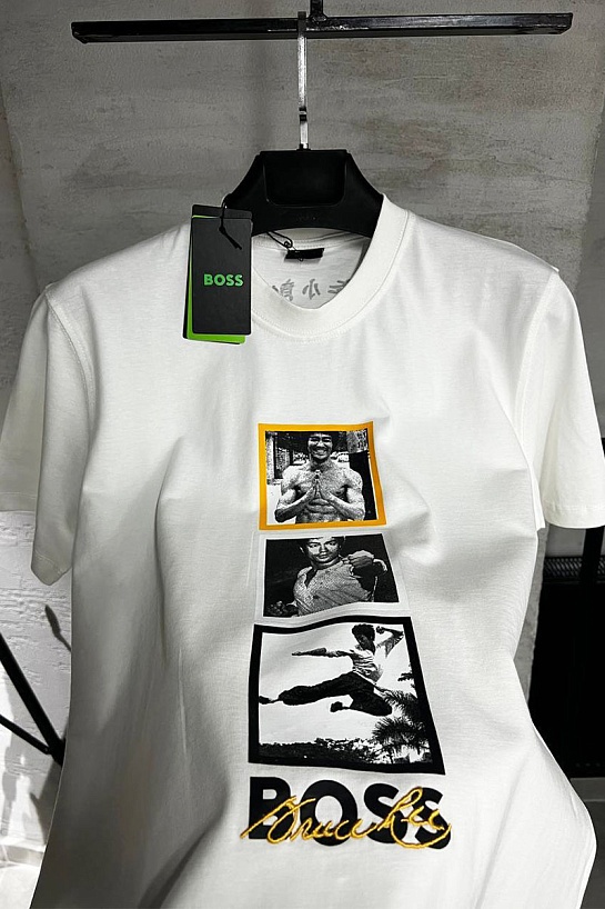 Белая футболка Hugo Boss x Bruce Lee