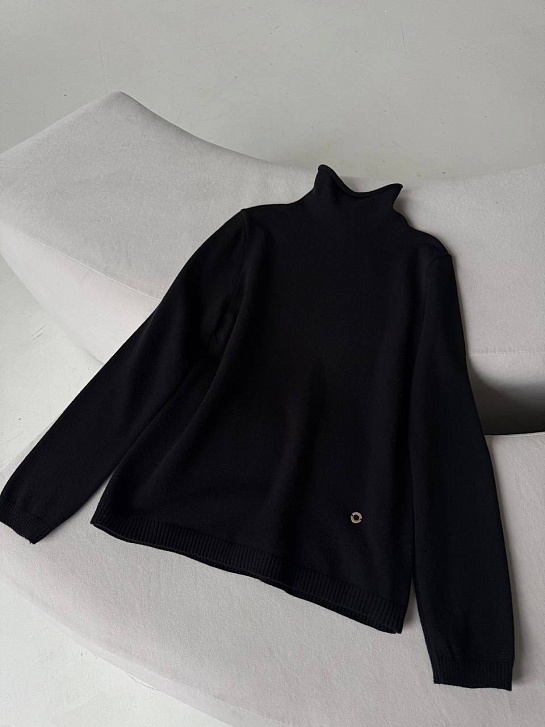 Женская чёрная водолазка Loro Piana