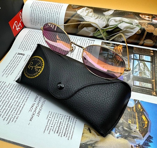Солнцезащитные очки Ray-Ban Oval Metal - Pink Mirrored