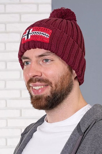 Шапка бордового цвета Napapijri Semiury   