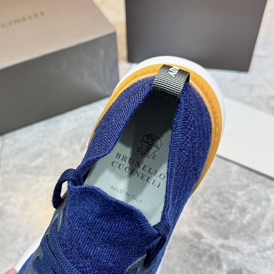 Мужские кроссовки Brunello Cucinelli knitted - Blue
