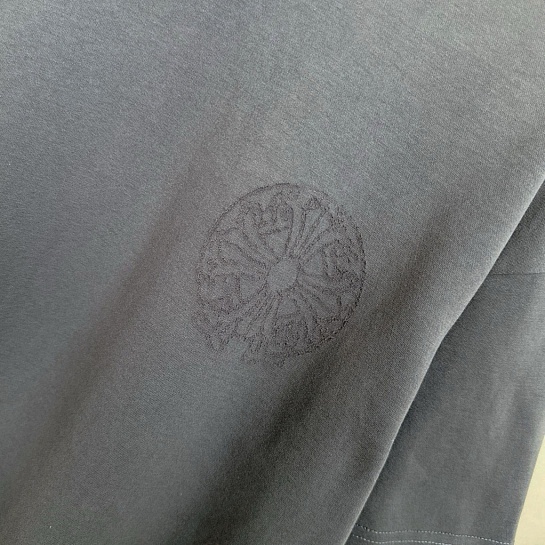 Серая оверсайз футболка Chrome Hearts Premium