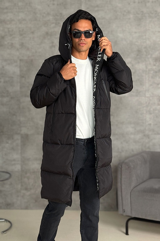 Мужская чёрная парка Moncler Templon