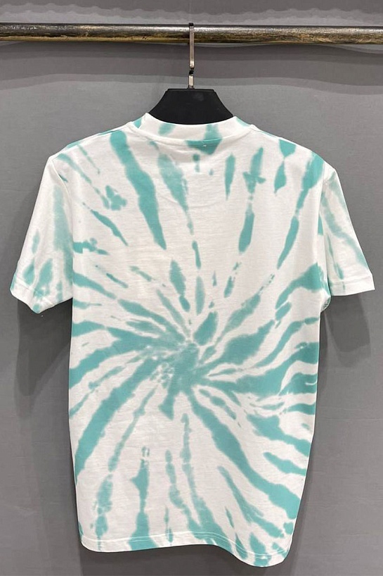 Мужская белая футболка Kenzo Logo Tie-Dye