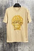 Мужская бежевая футболка Versace Medusa-embroidered