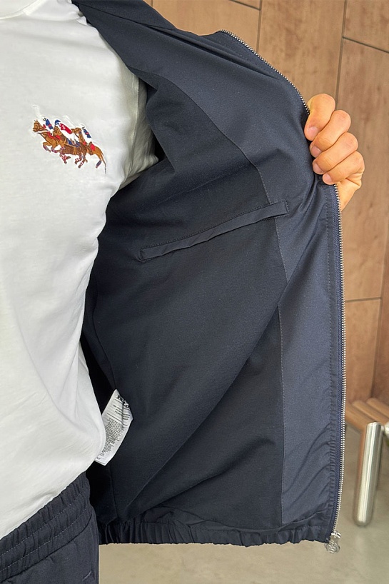 Мужская тёмно-синяя ветровка Kiton