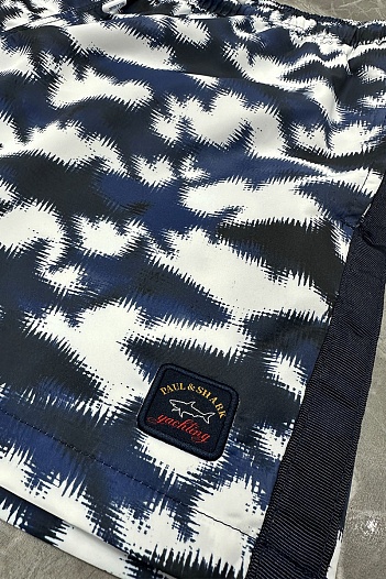 Мужские шорты Paul & Shark blurred shark - White / Blue   