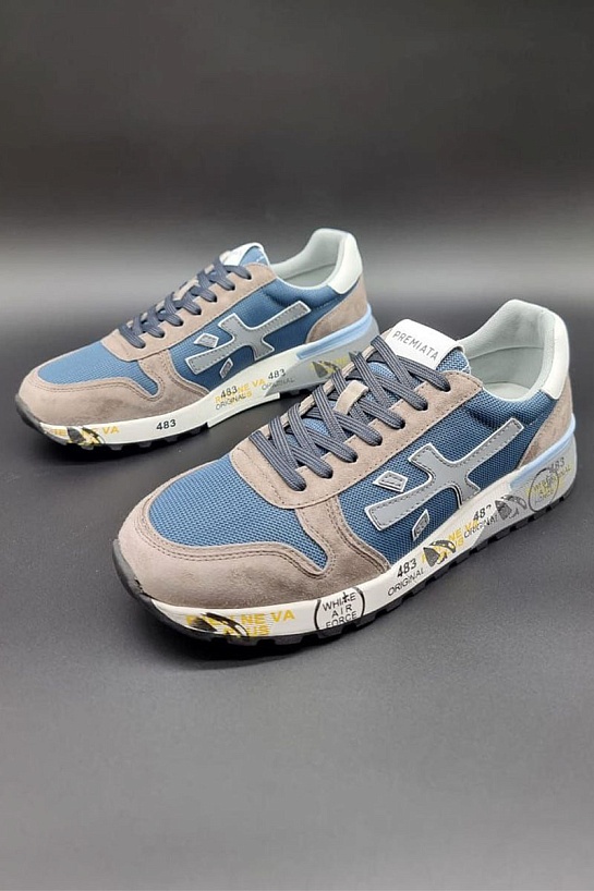 Комбинированные кроссовки Premiata Mick - Beige / Blue