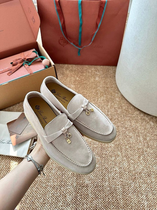 Женские замшевые лоферы Loro Piana Summer Charms Walk premium