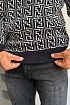 Тёмно-синий джемпер Fendi FF Monogram
