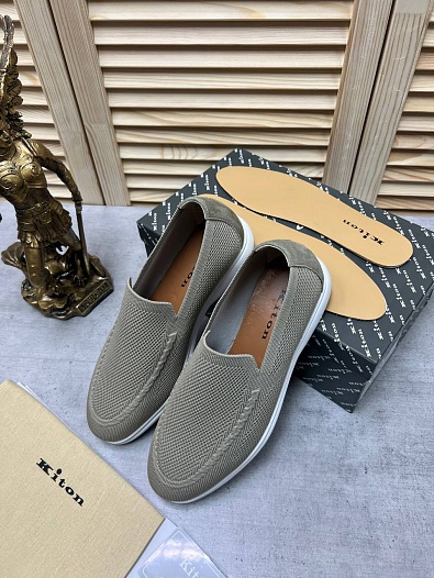 Мужские текстильные лоферы Kiton   
