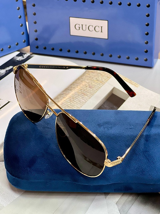 Брендовые солнцезащитные очки авиаторы Gucci
