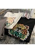 Чёрный свитшот Kenzo Tiger logo-embroidered drawstring