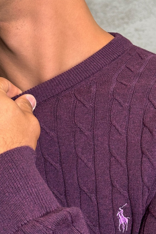 Мужской джемпер Polo Ralph Lauren cable-knit - Purple