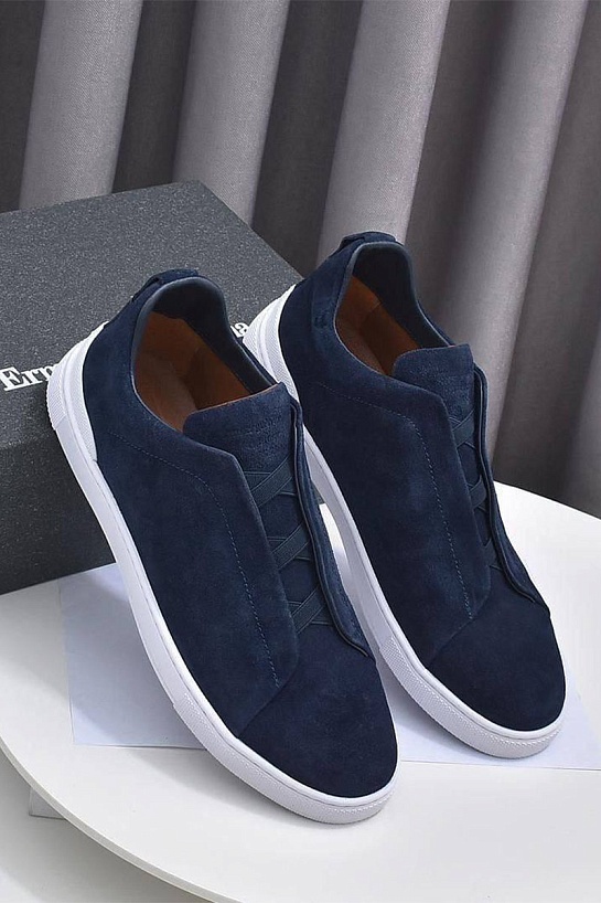 Мужские кроссовки Ermenegildo Zegna Triple Stitch - Navy