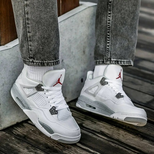 Кроссовки Nike Air Jordan 4 Retro - White Oreo   