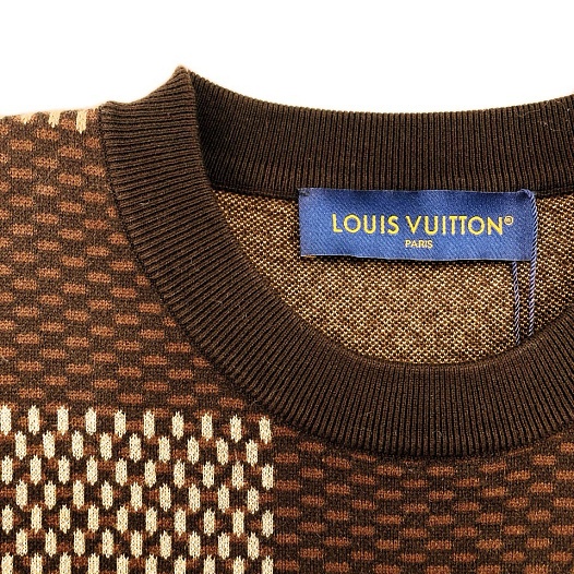 Оверсайз футболка Louis Vuitton Premium crystal logo-patch   