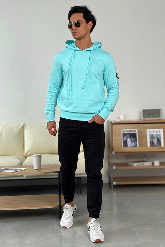 Мужские чёрные джоггеры Stone Island compass-patch