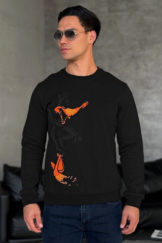 Мужской свитшот Iceberg "Daffy Duck" - Black