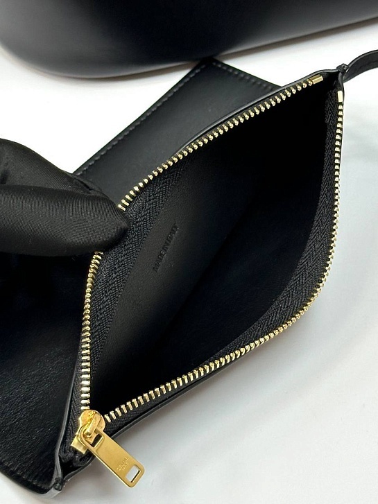 Женская кожаная сумка Celine Triomphe Louise Premium 23.5x24x16 см - Black