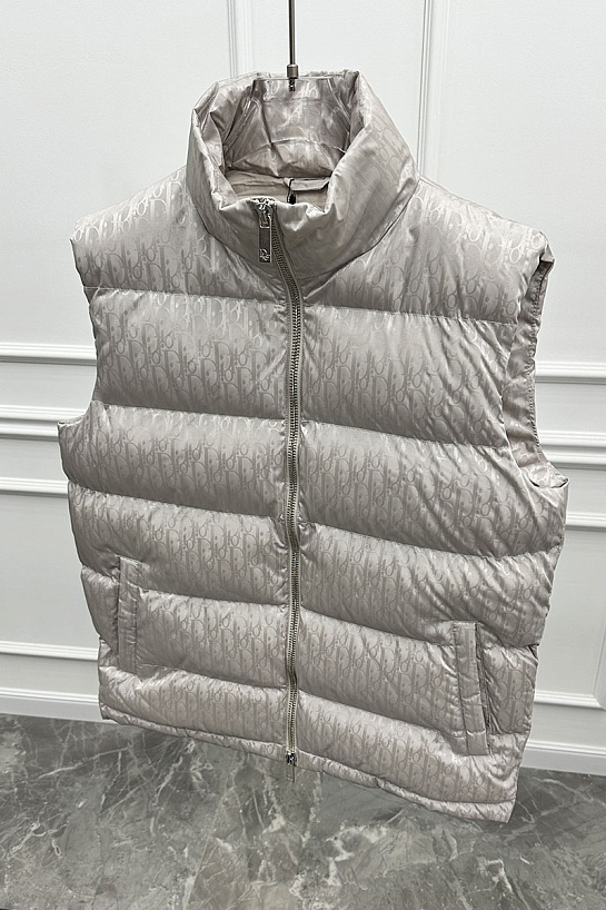 Жилет белого цвета Dior monogram all-over