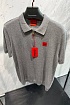 Мужское серое поло Hugo Boss classic badge