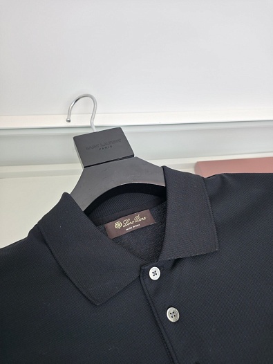Мужское чёрное поло Brunello Cucinelli premium   