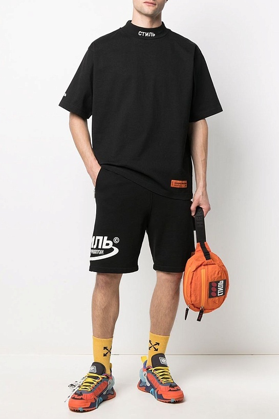 Чёрная оверсайз футболка Heron Preston "Стиль"