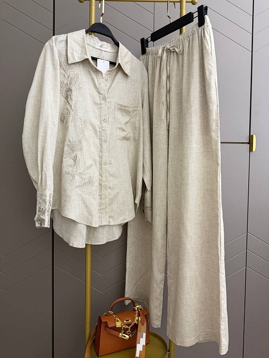 Женский бежевый костюм Zimmermann premium